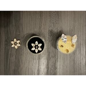 Vintage Imitation Diamonds with Gold Colored Metal